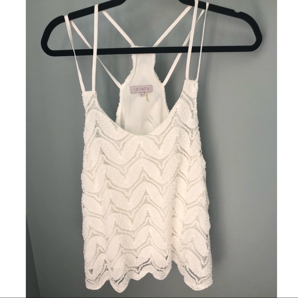 NWT Nordstrom boho crochet racer back tank